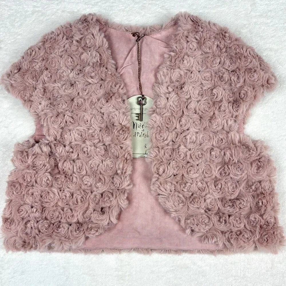 NEW Maileg Bolero Girls 4-6 Rose Pink Ballerina Dance Dress Up Shrug Jacket RARE